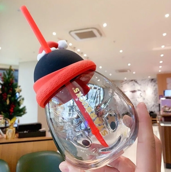 HTF Starbucks 2022 Christmas Penguin Glass Cup - Picture 10 of 10